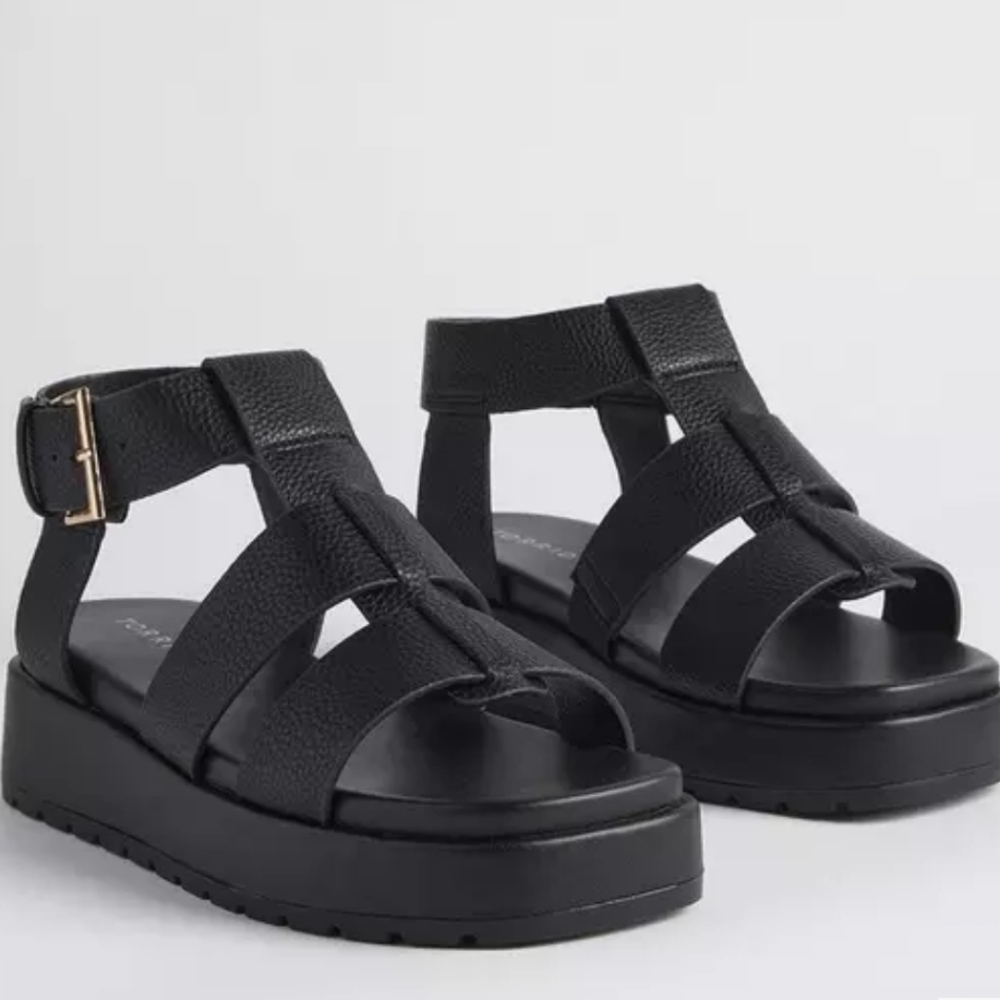 NWOT - Size 11.5 Black Strappy Platform Sandals - TORRID - Picture 2 of 4